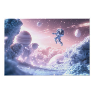 Jumping Astronaut Poster