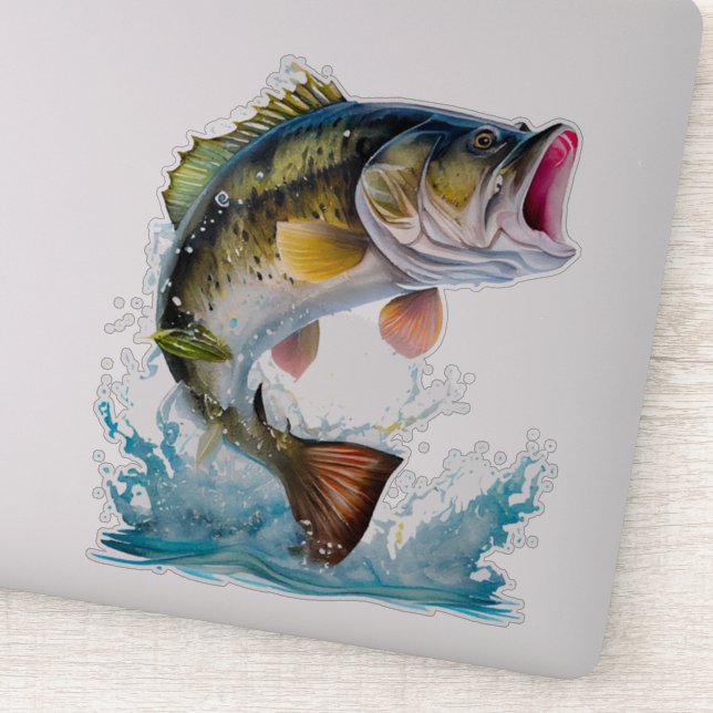 Jumping Bass Gone Fishing (Detail)