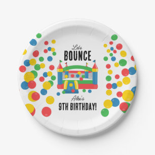 Jumping Bouncy Castle Kids Bounce Birthday Party Paper Plate