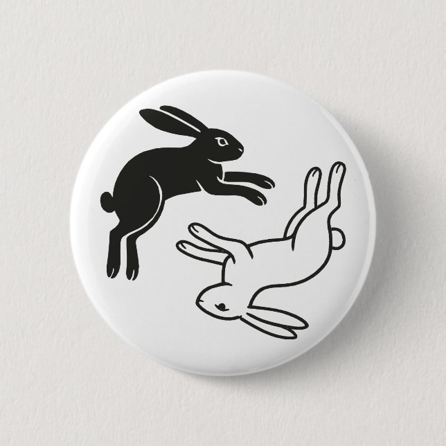 Jumping Bunnies 6 Cm Round Badge (Front)