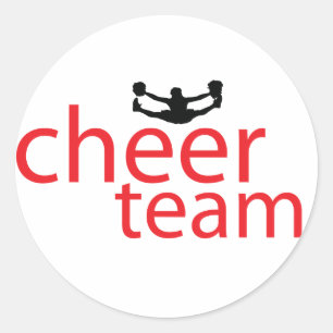 Jumping Cheerleader Team Gear Classic Round Sticker