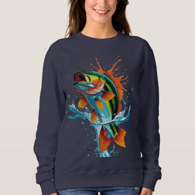 Jumping Colorful Fish – Women’s Sweatshirt (Front)