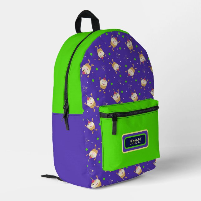 Jumping cupcakes  printed backpack (Back Corner Left)