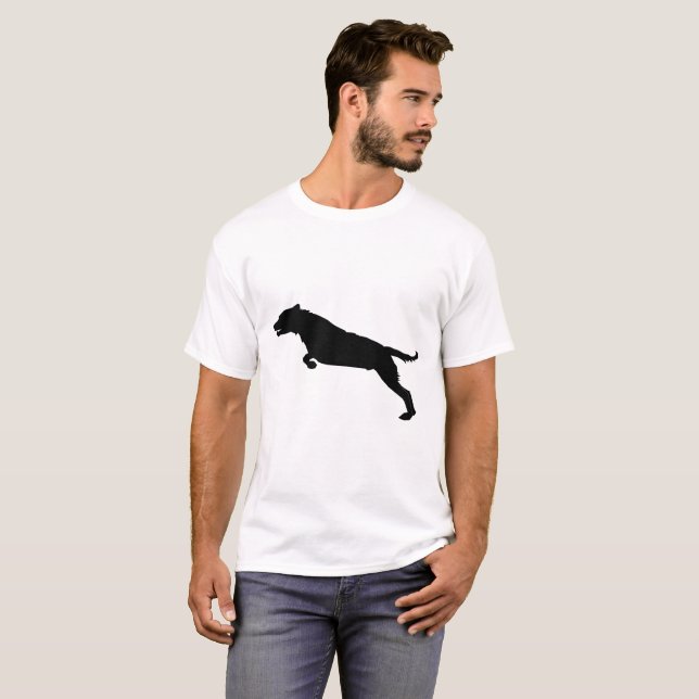 Jumping Dog Silhouette T-Shirt (Front Full)