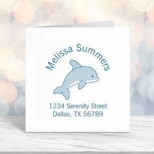 Jumping Dolphin Address Self-inking Stamp