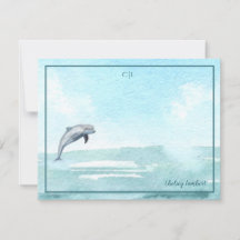 Jumping Dolphin Custom Personalised Monogram