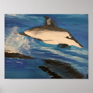 jumping Dolphin Poster