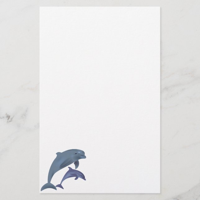 Jumping dolphins illustration (Front)