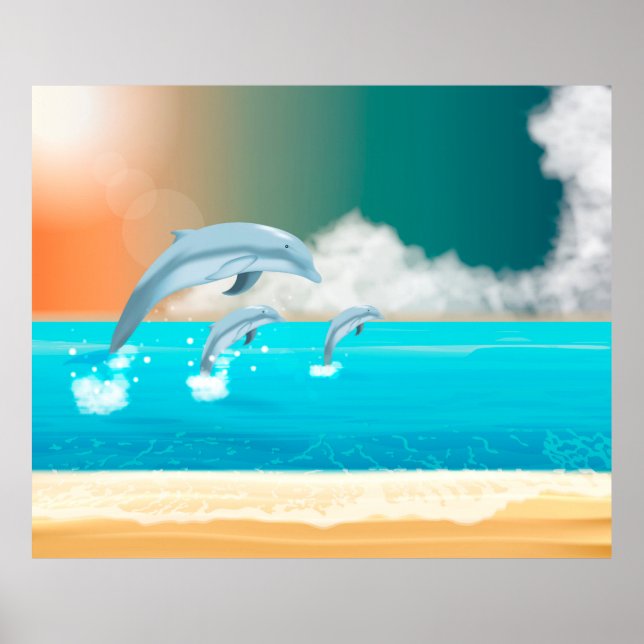 Jumping Dolphins Poster (Front)
