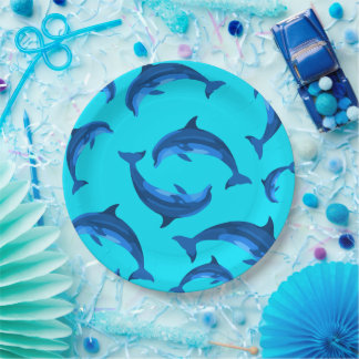 Jumping Dolphins Tropical Summer Party Plates