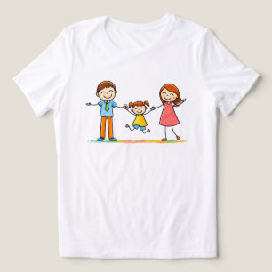 Jumping Family Happiness Minimalist T‑Shir Tri-Blend Shirt