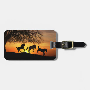 Jumping for Joy Horse Luggage Tag
