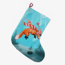 Jumping Fox Christmas Stocking