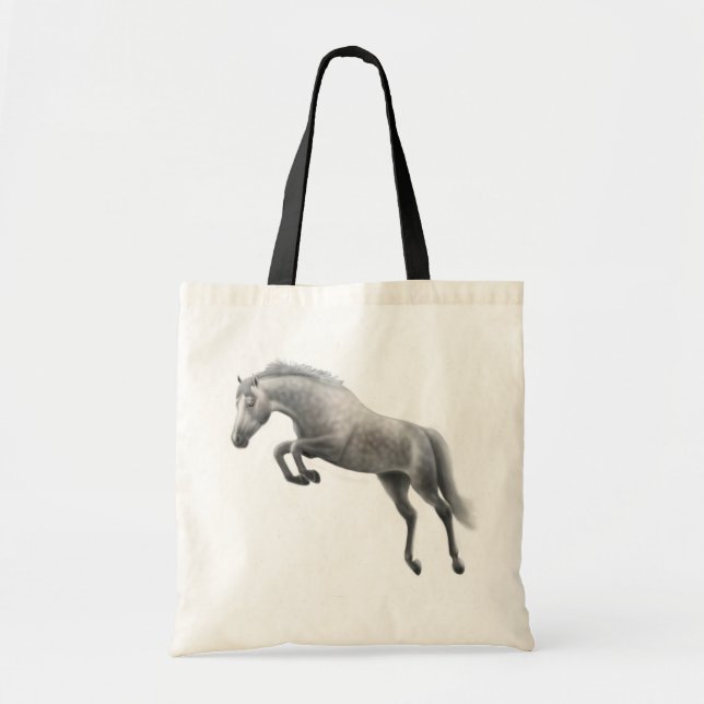 Jumping Grey Horse Bag (Front)