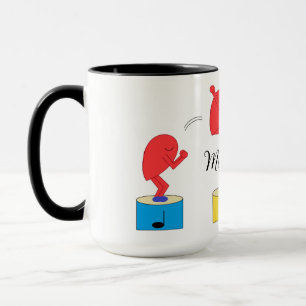 Jumping Heart in Love:  White Mug