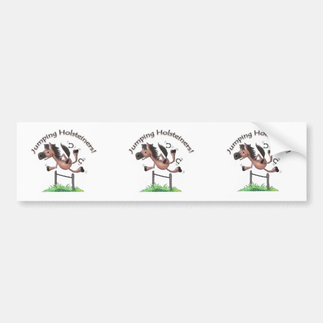 Jumping Holsteiners! Bumper Sticker (Front)
