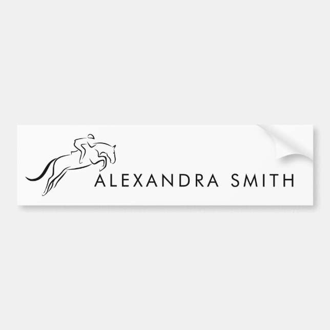 Jumping Horse | Horseback Riding | Horse Trainer Bumper Sticker (Front)