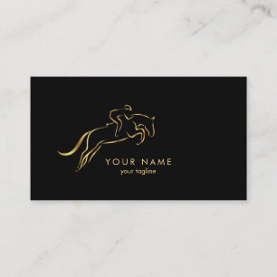 Jumping Horse Horseback Riding Horse Trainer Business Card