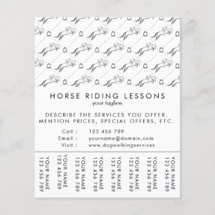 Jumping Horse Horseback Riding Horse Trainer Flyer