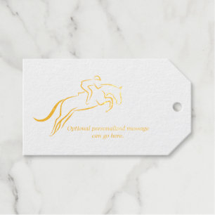 Jumping Horse Horseback Riding Horse Trainer Gift Tags