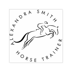 Jumping Horse Horseback Riding Horse Trainer Self-inking Stamp