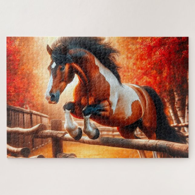 Jumping Horse Jigsaw Puzzle (Horizontal)