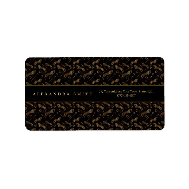 Jumping Horse | Scribble Horse | Horse Trainer Label (Front)