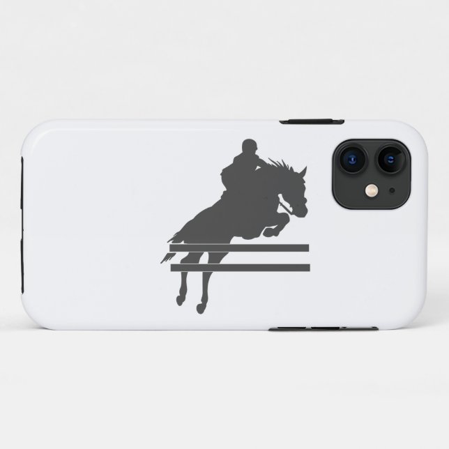 Jumping horse silhouette - Choose background colou Case-Mate iPhone Case (Back (Horizontal))