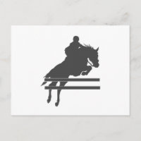 Jumping horse silhouette - Choose background colou