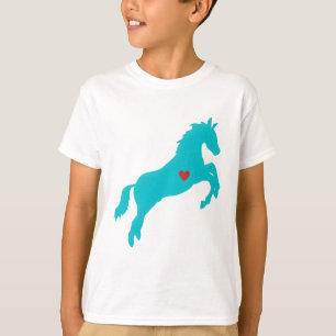 jumping horse with heart T-Shirt
