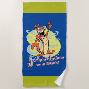 Jumping Igauna on a Stick!™ Beach Towel