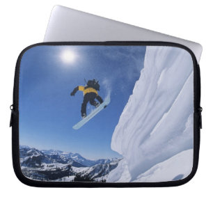 Jumping into Snake Creek Canyon from Clayton 2 Laptop Sleeve