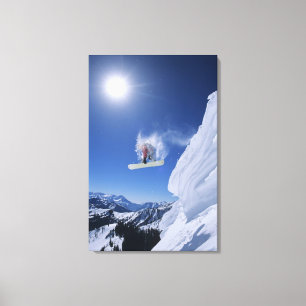 Jumping into Snake Creek Canyon from Clayton Canvas Print