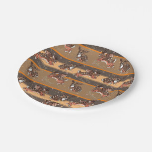 Jumping Jackalope Christmas Paper Plate