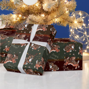 Jumping Jackalope Christmas Wrapping Wrapping Pape Paper
