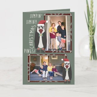 Jumping Jiminy Christmas Photos - Personalised Holiday Card