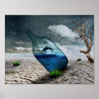Jumping killer whale in bottle