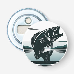 Jumping Largemouth Bass Fishing Minimalist Bottle Opener