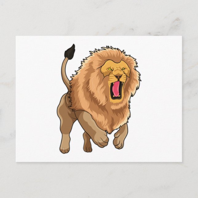 Jumping Lion Postcard (Front)