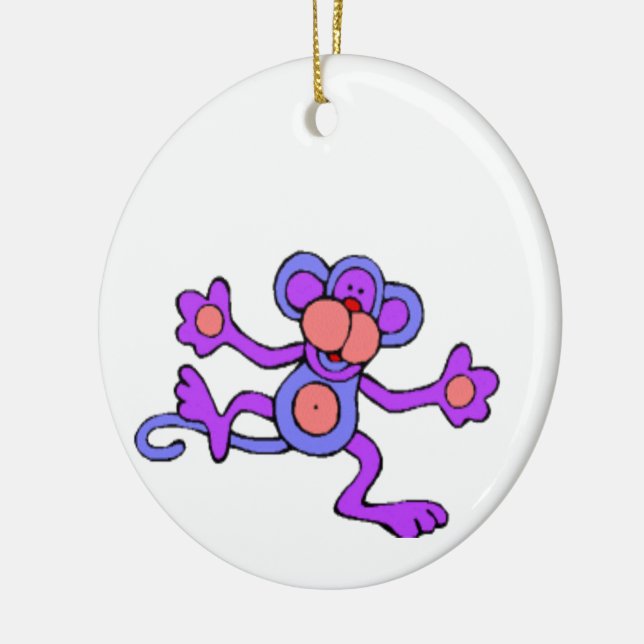 Jumping Monkey Ceramic Tree Decoration (Left)