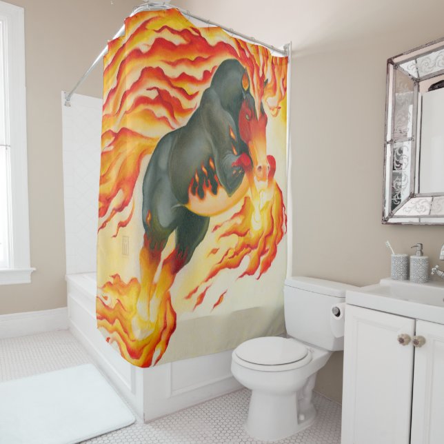 Jumping Nightmare Shower Curtain (In Situ)