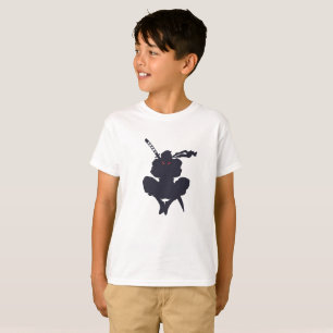 Jumping Ninja silhouette - Choose background color T-Shirt