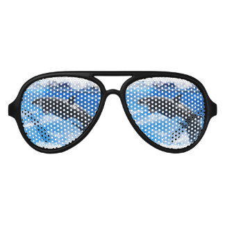 Jumping Orca Whale Aviator Sunglasses