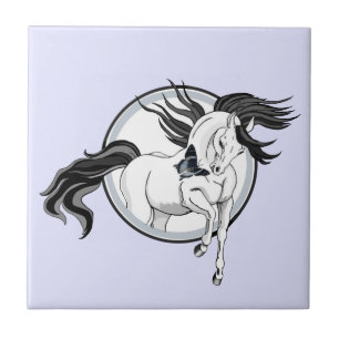 Jumping Out ~ Horse and butterfly Tile
