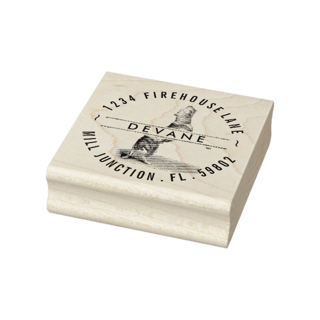 Jumping Pit Bull Terrier Return Address Stamp (Stamp)