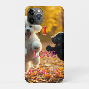 Jumping Poodle Puppies Case-Mate iPhone Case