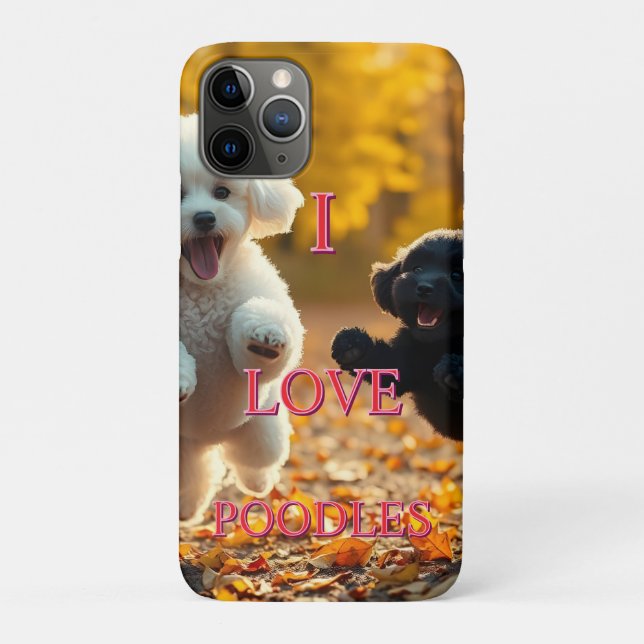 Jumping Poodle Puppies Case-Mate iPhone Case (Back)