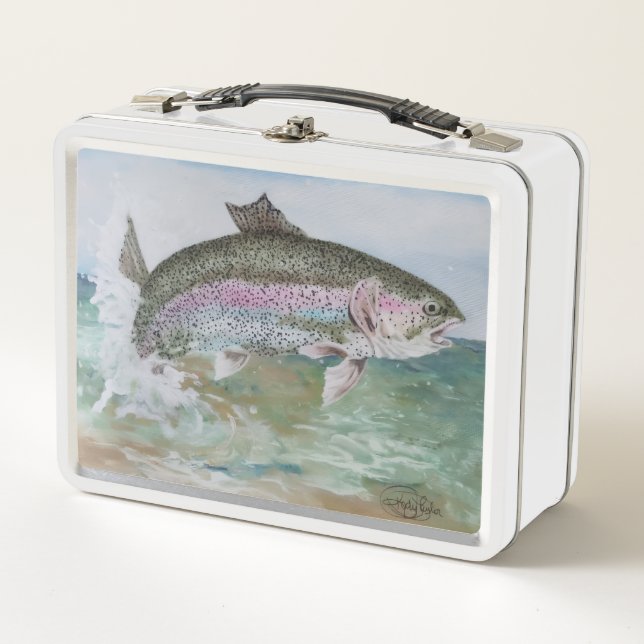 Jumping Rainbow Metal Lunch Box (Front)