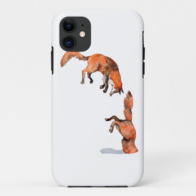 Jumping Red Fox Case-Mate iPhone Case (Back)