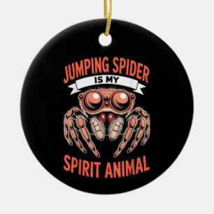 Jumping Spider Art for Men Women Kids, Cute  Gift Ceramic Tree Decoration